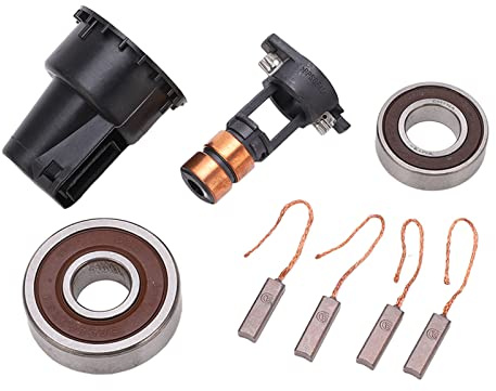 UPALDHOU Lichtmaschinen-Reparatursatz, Starkes Kompatibles Schleifringbürsten-Lager-Set für -Generatoren 230090 OE 0124515010, 0124525139 für Zuverlässige Ersatzteile, Ideal für die