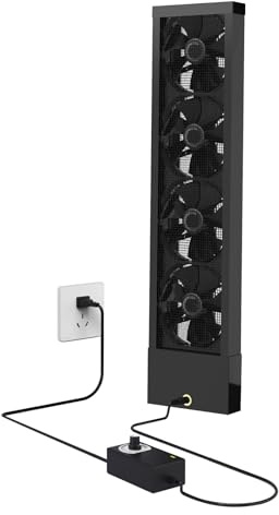 Ventilador de escape para ventana, diseño retráctil de 2800 RPM, velocidad ajustable, volumen de aire de 98 CFM para ventanas correderas, ideal para cocina, dormitorio y baño