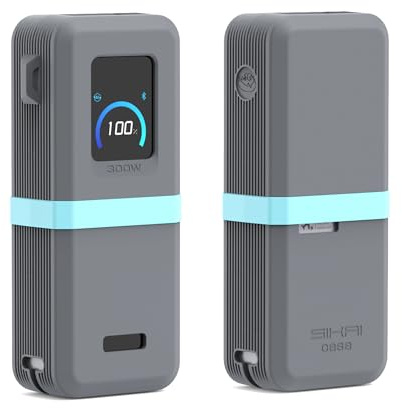 Silicone Protective Case for Anker Prime Power Bank 26250mAh/300W With Hanging Holes, Skin-Friendly Anti-Lost Protective Cover for Anker Power Bank A110A (Gray)
