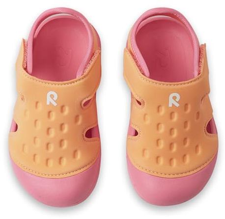 Reima Koralli Sandalen für Kinder - wasserabweisende Sandalen für Mädchen und Jungen mit Klettverschluss, leicht, flexible EVA-Laufsohle, breiter Zehenschutz, maschinenwaschbar - Apricot, 24