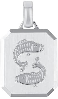Amor Motivanhänger 925 Sterling Silber Unisex Damen Herren Anhänger, 2,7 cm, Silber, Kommt in Schmuck Geschenk Box
