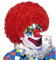 W WIDMANN MILANO Party Fashion 60042 - Perücke Clown, rot, Zirkus, Mottoparty, Karneval