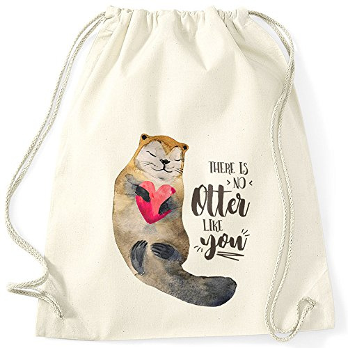 MoonWorks Turnbeutel Geschenk There is no otter like you Liebe Spruch Love Quote lustig verliebt Freund Freundin Natur unisize