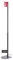 Kitpole - Support d'extincteur au Sol Couleur Grise 7021, Base Flat complète avec Tige et Cartel