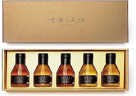 INISHIE - Shiko - JAPANESE OLD VINTAGE - Coffret Saké - Découverte de 5 maisons - 15,8% Alcool - Origine : Japon - Saké de dégustation - Coffret 5 x 18cl