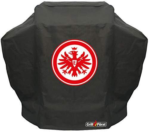 Grillfürst Grill Abdeckhaube Eintracht Frankfurt - robuste Grill-Abdeckung 141 x 66 x 119 cm, wetterfest und wasserdicht, für Broil King Monarch, Napoleon Rogue R425, Rösle Videro G4