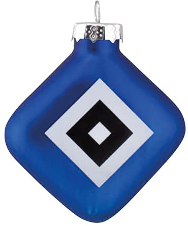 Hamburger SV Weihnachtsrauten 4er Set - Hängeornamente aus Kunststoff - Weihnachtsdekoration