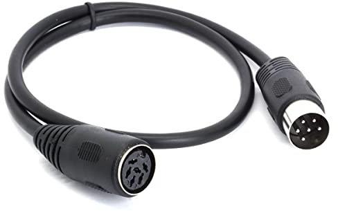 HTGuoji Spina connettore Midi Din 6 pin, cavo di prolunga, maschio a femmina, adattatore AV per audio digitale (50 cm)