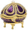 Emaille Fabergé Ei Schmuck Kästchen, Emaillierte Schmuckschatulle, 4.8x4.2x5.3cm Vintage Schmuckkasten mit Deckel, Handbemalt Retro Schmuckkoffer mit Scharnier für Ohrringe Halsketten Ring