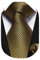 HISDERN Herren Krawatten Gold Klassische Taschentuch Formelle Elegant Gepunktete Krawatte & Einstecktuch Set Hochzeit Festival