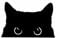 Peeking Cat Sticker Fun Kitty Watching Kitten Funny Car Bumper Body Window Sticker Vinyl Pet lover Decals Gift Waterproof Self Adhesive Laptop Motorcycle MTB Bike Home wall decor (Black)