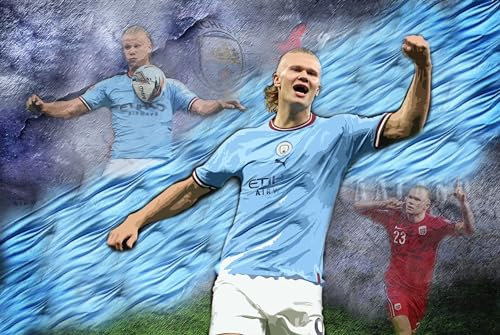 Myartstyle - BILDER Plakat, Poster 40 x 30 cm E. Haaland Sport Fußball Beste Spieler OHNE RAHMEN P-Sp-205-28