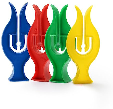 Flatro Tulip Cloth Pegs For Washing Line - 100 Pcs Soft Grip Clothes Pegs - Heavy Duty Laundry Pegs Strong - Plastic Beach Towel Clip - Food Photo Clothes Clips (Pack of - 100)