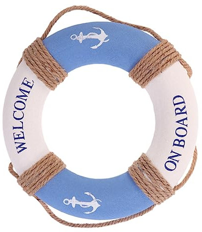 Warmhm Rettungsring Dekoration 1pc Mediterranen Stil Wandbehang Wohnkultur Zeichen Zier Boje