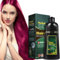 Natürliches Kräutershampoo zum Färben der Haare in 10 Minuten, Färbeshampoo für schwarzes Haar, mehrfarbiges Haarfärbemittel für Männer und Frauen (Wine Red)