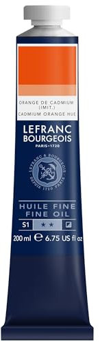 Lefranc Bourgeois Huile Fine Tube 200ml Orange De Cadmium Imitation