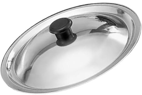 Zerodeko Stainless Steel Universal Lid for Pots Pans and Skillets Replacement Frying Pan Cover Cast Iron Skillet Lid Frying Pan Lid Cookware Lid Protector for Stove 30cm