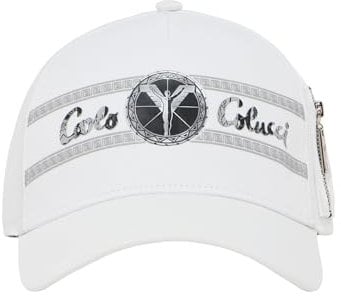 Carlo Colucci Unisex Basecap mit Metalllogo Druck Creme OS