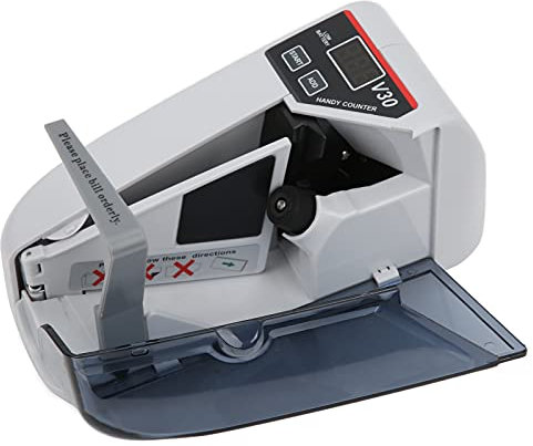 Geldzählmaschine, Tragbare Handliche Geldscheinzählmaschine für Handliche Banknotenzähler mit Mehreren Währungen (EU-Stecker)