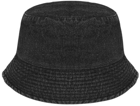 MILAKOO Fischerhut Denim für Damen Herren Jeans Bucket Hat Unisex Eimer Hut Vintage Anglerhut für Sommer Outdoor Festival Urlaub