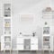 LAPOOH 3-TLG. Badmöbel-Set, Badezimmerschrank, Badezimmermöbel Set, Bathroom Furniture Sets, Badschrank, Bad Möbel Modern Set, Badmöbel, Weiß Holzwerkstoff