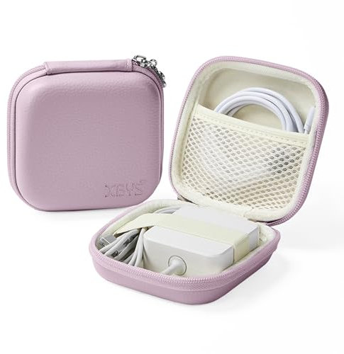 Linpr Charger Case for Macbook, Portable Tech Electronic Organizer Bag, Travel Storage Pouch for Laptop Accessories, MacBook Power Adapter, Charging Cords, USB Drives, Power Bank (Purple, M)