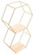 Zerodeko Sechseckiges schwebendes Regal wandmontiertes Ablageregal schwimmende Regale für die Wand Wandregal abstellregal stauraumregal Heimdekoration wandhalter Regal Schmiedeeisen Golden