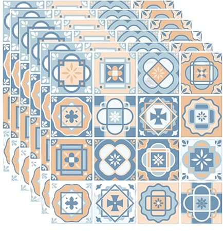 Liwein 30 Pezzi Adesivi per Piastrelle Cucina 20x20cm Mattonelle Sticker Autoadesivo Mattonelle Parete Adesivi per Piastrelle per Bagno Cucina (Motivo a Scacchi)