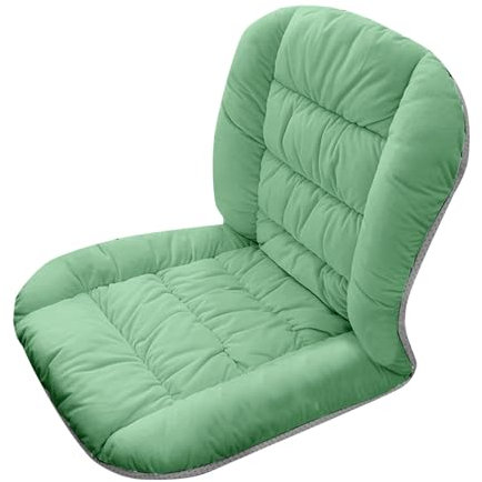 Stuhlkissen mit Rückenteil Sitz, Ergonomisches Bürokissen, Rückenkissen mit Bänder, Winter Dicker Warme Auflage Polsterauflage Gartenstuhl für Stühle Bänke in Haus und Garten, Hellgrün