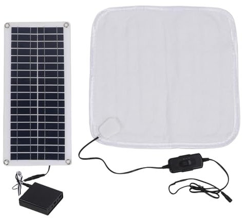 Heizmatte für Haustiere mit Solarpanel, Heizmatte für Hunde und Katzen, 12 V, 100 W, selbstwärmende Matte für Hunde und Katzen, Heizmatte für Hunde und Katzen