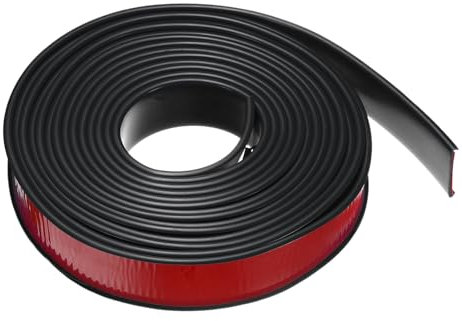 QUARKZMAN U-Form Selbstklebend, 101/64 x 19.7ft (40mm x 6M), Selbstklebendes, TPE Flexibles Möbelkantenband, Weichsockelleiste für Möbel, Schrank, Tisch, Schutz, Reparatur, Schwarz