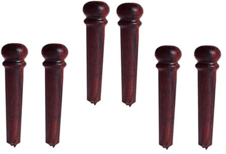 Parliky 6pcs Redwood Guitar Bridge Pins Acoustic Guitar Pegs for Enhanced Sound Clarity and Responsiveness Easy Installation Durable Natural Design