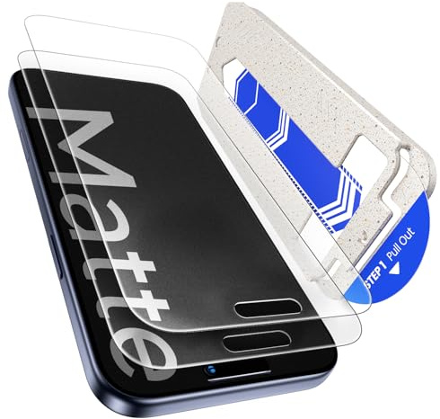 Hoerrye für iPhone 17 Pro für Panzerglas Matte - 9H Schutzfolie Entspiegelt & Anti-Fingerabdruck Papier Folie, 9H Matt Schutzglas Screen Protector