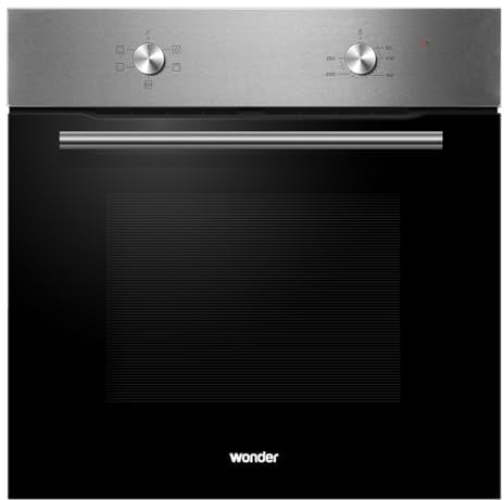 Wonder Horno Eléctrico Inox WH4702X. Capacidad 75 Litros, 2100 W, Grill, 4 Programas, Interior Metálico, Temporizador, Fácil Limpieza, Clase de Eficiencia Energética A