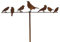 Gartenstecker Vögel 118cm Metall Rost Gartendeko Edelrost Groß
