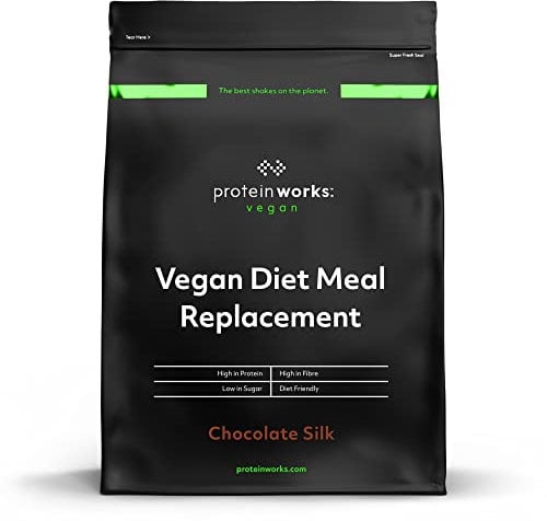 Protein Works - Vegan Diet Meal Replacement , Nutritionally Complete 250 Calorie Meal , Vegan Meal Shake , Plant Based Meal Replacement , 28 Meals , Chocolate Silk , 2kg