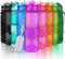 ZORRI Bouteille d'eau Plastique sans bpa Fitness Gourde Sport Ouvrir en 1 clic ,Violet ,700ml-24oz