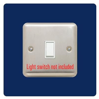 Single Light Switch Surround | Square | Acrylic Back Panel or Finger Plate | Plug, Font Colour:XXXXX