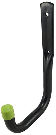 Keypak ST7001H - Gancho en J multiusos de almacenamiento de garaje de 11 cm, resistente a la corrosión, para colgar en la pared, color negro