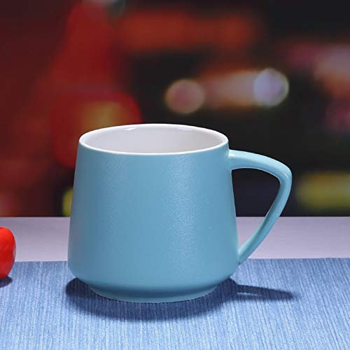 qingci Creative Scrub Mug Keramische Kaffeetasse 300Ml Gefrostete Blaue Tasse
