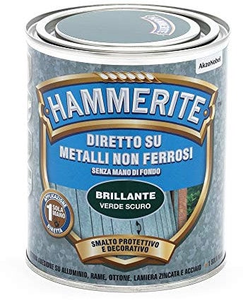 Hammerite Diretto Metalli non Ferrosi Verde Scuro 0.75 L