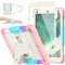 SEYMAC stock Case for iPad 6th/5th Generation/Air 2 / Pro 9.7 inch, Heavy Duty Shockproof Cover with Screen Protector, 360° Rotating Stand/Hand Strap & Pencil Holder for iPad 9.7 Case, Camo+Pink