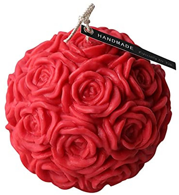 CUICUI Stampo per Candele in Silicone Grande Palla Rosa Stampi in Silicone per Torta di Mousse Decorazione Stampo in Silicone per Gesso Fuso Profumato 90x90x85mm