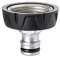 Tatay Racor de Grifo Hembra 1 Metal Soft, de Aluminio, Conector Universal, Inoxidable y Resistente a la Corrosión, Fácil Instalación, Plateado - Negro