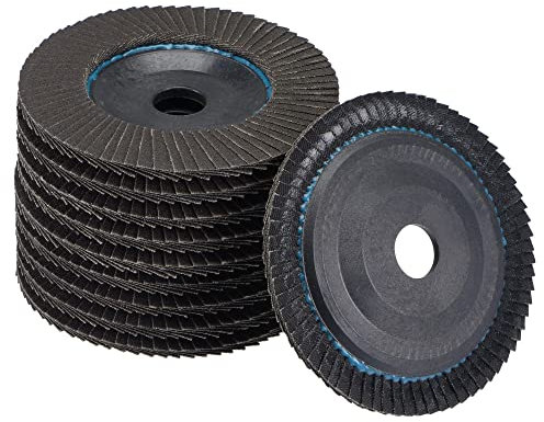 sourcing map 4 Inch Flap Disc 320 Grit Sanding Grinding Wheels Silicon Carbide Abrasive 10pcs