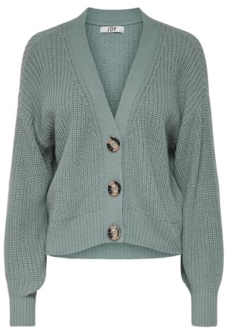 JDY Damen Strickjacke JDYJusty gestrickte Damenjacke Cardigan mit Knopfleiste 15200418 Abyss L