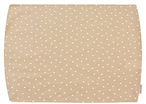 HOBEA-Germany Stillkissen 190 cm x 76 cm XXL Lagerungskissen SchwangerschaftsKissen für Baby und Erwachsene Seitenschläferkissen groß (Punkte beige, Lagerungsbezug)