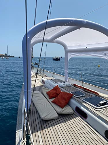 Bimini Barco Sombra Hinchable Parasol Toldo Decktent Shade para Barcos de Todos Tipos, Talla M (Disponible XS - L)