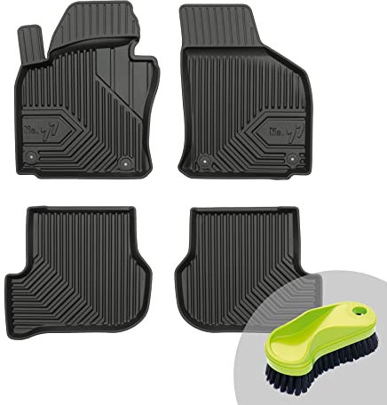FROGUM No.77 Gummimatten Ganzjahresset von Auto Fußmatten Autofussmatten für Skoda Octavia II 04-13, für Octavia II RS 04-13, für Octavia II Scout 04-13, für VW Golf VI 08-16| Langlebiges TPE Material