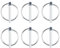 6Pcs LINCH PINS Safety Pins with Ring Lock for Boat Kayak Canoe Trailer Tractor Trolley Mowers